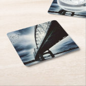 百年間橋コースター スクエアペーパーコースター (アングル)