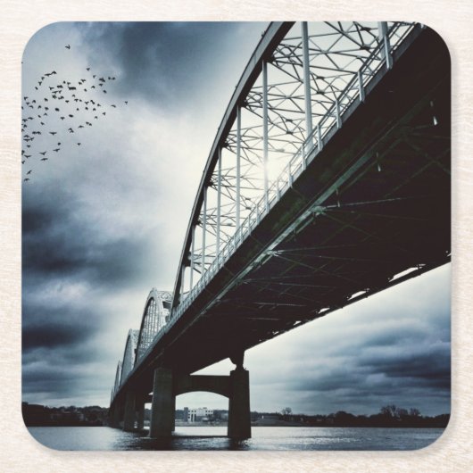 百年間橋コースター スクエアペーパーコースター (正面)