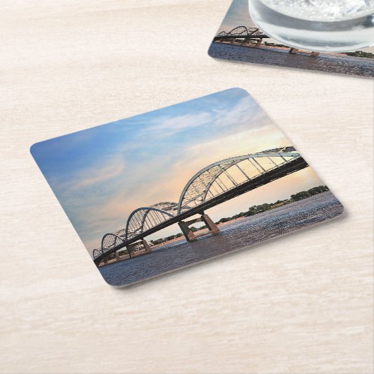 百年間橋コースター スクエアペーパーコースター (アングル)