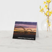 百年間橋メッセージカード カード (黄色い花)