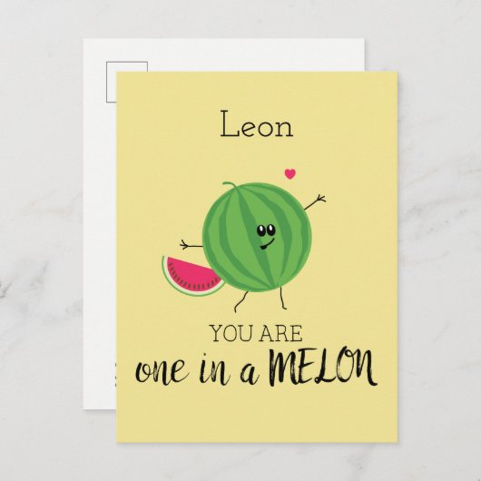 百最高のメロンかわいい食べ物おもしろい ポストカード (正面/裏面)