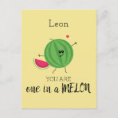 百最高のメロンかわいい食べ物おもしろい ポストカード (正面)