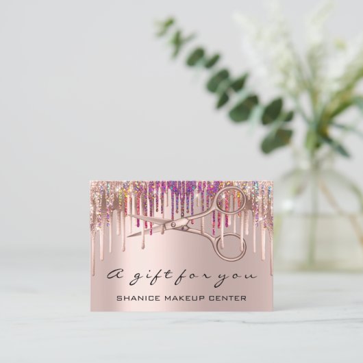 百枚証理容筆証自筆証書 名刺 (スタンド正面)