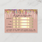 百枚証理美容院自筆証書ユニコーン 名刺 (裏面)