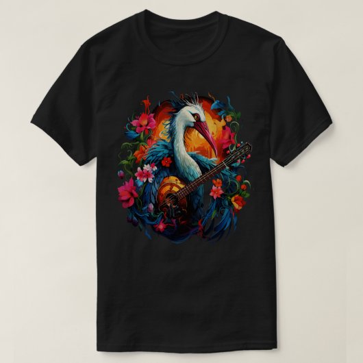 百歩鶴遊のギター Tシャツ (デザイン正面)