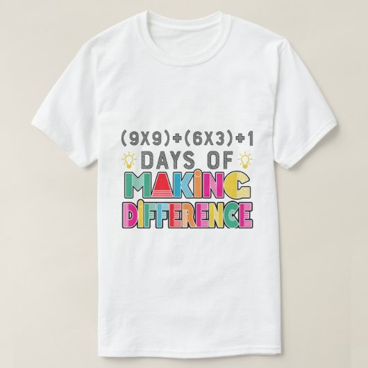 百点の違い日 Tシャツ (デザイン正面)