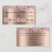 百爪、 ネイルアポイントメント遺留自筆証書バラ 名刺 (正面/裏面)