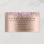 百爪、 ネイルアポイントメント遺留自筆証書バラ 名刺 (裏面)