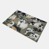 百犬図,伊藤若冲百犬伊藤若中 ドアマット (アングル)