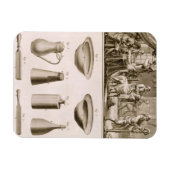 百科事典より理髪店と理容師用具 マグネット (横)