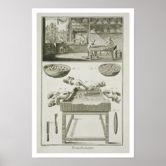 「百科事典」からのボトルコルクの製造 ポスター (正面)