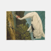 百羽鶴オードボン絵画ズ フリースブランケット (正面(横))