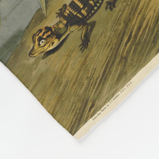 百羽鶴オードボン絵画ズ フリースブランケット (角)