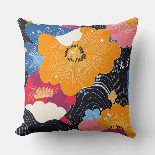 百花繚乱 Reimagined4 クッション (正面)