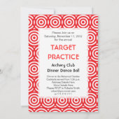 的射手アーチェリークラブイベントブライトレッド 招待状 (裏面)