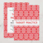 的射手アーチェリークラブイベントブライトレッド 招待状 (正面/裏面)