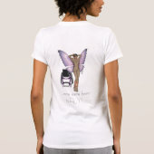 皆がワイシャツの歩いて生まれません白 Tシャツ (裏面)