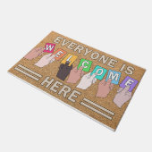 皆さんいらっしゃいませ ドアマット (アングル)