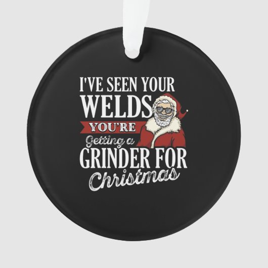 皆さんの溶接を見たクリスマスプレゼントをおおもしろい届け オーナメント (正面)