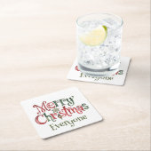 皆さんクリスマスおめでとう スクエアペーパーコースター (インサイチュ)