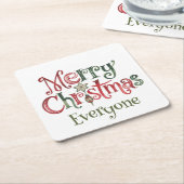 皆さんクリスマスおめでとう スクエアペーパーコースター (アングル)