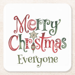 皆さんクリスマスおめでとう スクエアペーパーコースター