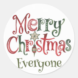 皆さんクリスマスおめでとう ラウンドシール