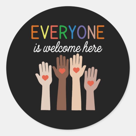 皆さん大歓迎2 ラウンドシール (正面)