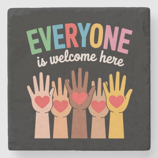 皆さん大歓迎 ストーンコースター (正面)