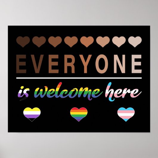 皆さん歓迎ここではすべて歓迎 ポスター (正面)