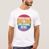 皆さん歓迎だ。2番 Tシャツ (正面)
