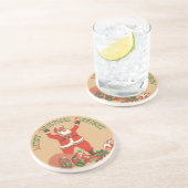 皆さん聖降誕祭お目出とう!ヴィンテージサンタクロース コースター (側面)