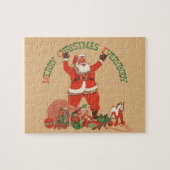 皆さん聖降誕祭お目出とう!ヴィンテージサンタクロース ジグソーパズル (横)