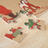 皆さん聖降誕祭お目出とう!ヴィンテージサンタクロース ジグソーパズル (側面)