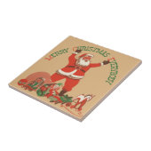 皆さん聖降誕祭お目出とう!ヴィンテージサンタクロース タイル (側面)