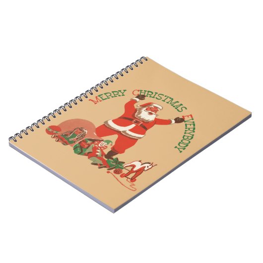 皆さん聖降誕祭お目出とう！ヴィンテージサンタクロース ノートブック (左側)
