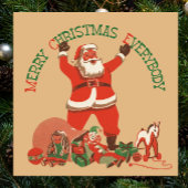 皆さん聖降誕祭お目出とう！ヴィンテージサンタクロース ポスター