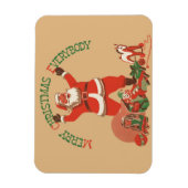 皆さん聖降誕祭お目出とう！ヴィンテージサンタクロース マグネット (縦)