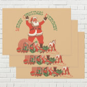 皆さん聖降誕祭お目出とう！ヴィンテージサンタクロース ラッピングペーパーシート