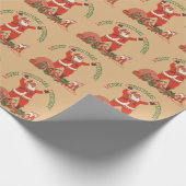 皆さん聖降誕祭お目出とう!ヴィンテージサンタクロース ラッピングペーパー (角)