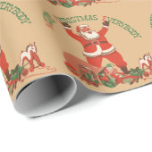 皆さん聖降誕祭お目出とう!ヴィンテージサンタクロース ラッピングペーパー (ロールコーナー)