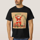 皆さん聖降誕祭お目出とう!ヴィンテージサンタクロース Tシャツ (正面)