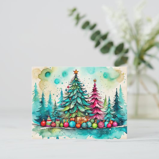 皆さん、楽しいクリスマスをお過ごし下さい ポストカード (スタンド正面)