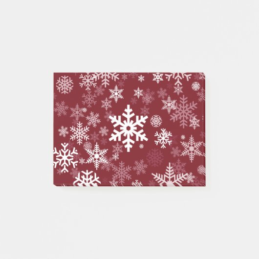 皆のための幸せな休日の雪片のデザイン ポストイット (正面)