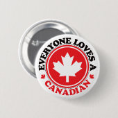 皆はカナダ人を愛します! 缶バッジ (正面&裏面)