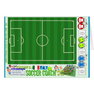 皆はサッカーのコーチの作戦のキットイタリアです