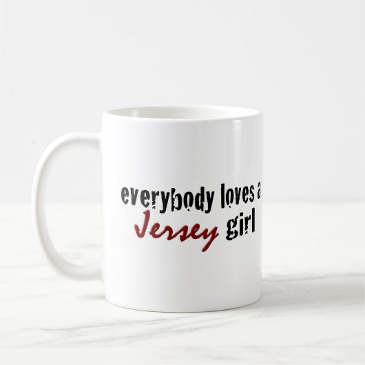 皆はジャージーの女の子を愛します コーヒーマグカップ (左)