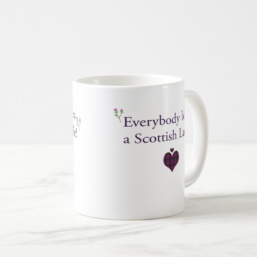 皆はスコットランドの少女;ラッシーを愛します! コーヒーマグカップ (正面右)