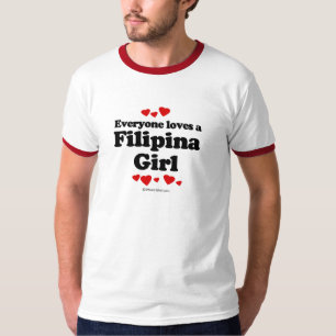 皆はフィリピン人の女の子のTシャツを愛します Tシャツ