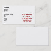 皆はマッサージセラピストを愛します 名刺 (正面/裏面)